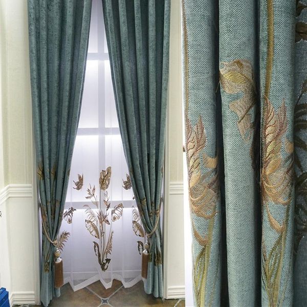 curtain & drapes 2021 curtains for living dining room bedroom high-end chenille embroidered shading blue european style finished
curtain & drapes 2021 curtains for living dining room bedroom high-end chenille embroidered shading blue european style finished