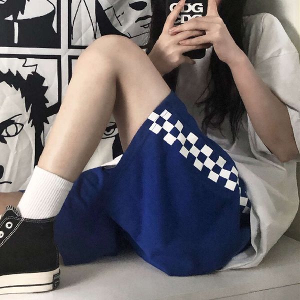 goohojio lattice fashionable beach solid color short simple oversized casual shorts women loose summer couple, White;black
goohojio lattice fashionable beach solid color short simple oversized casual shorts women loose summer couple, White;black