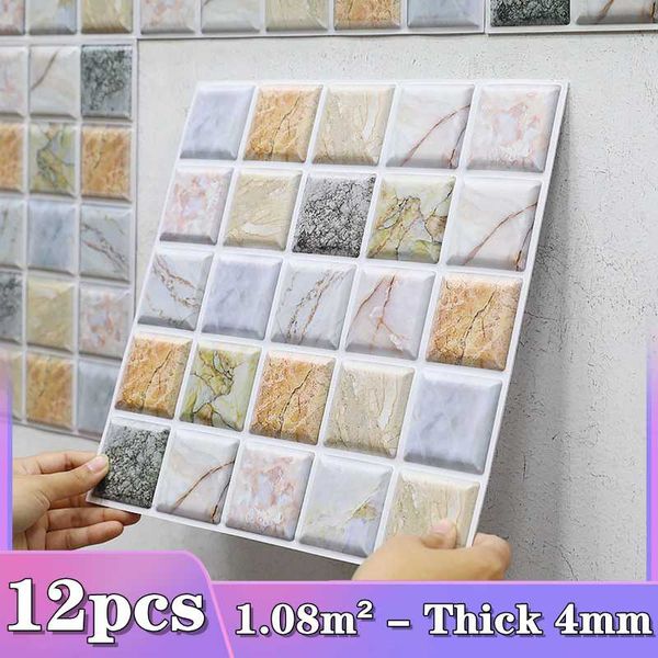wall stickers 12pcs 3d mosaic tile sticker self-adhesive for bathroom kitchen refurbishment paper home decor
wall stickers 12pcs 3d mosaic tile sticker self-adhesive for bathroom kitchen refurbishment paper home decor