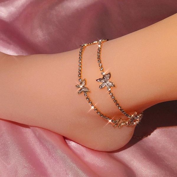 anklets boho charms butterfly for women crystal rhinestone iced out gold silver color barefoot beach sandals 2021 summer jewelry, Red;blue
anklets boho charms butterfly for women crystal rhinestone iced out gold silver color barefoot beach sandals 2021 summer jewelry, Red;blue