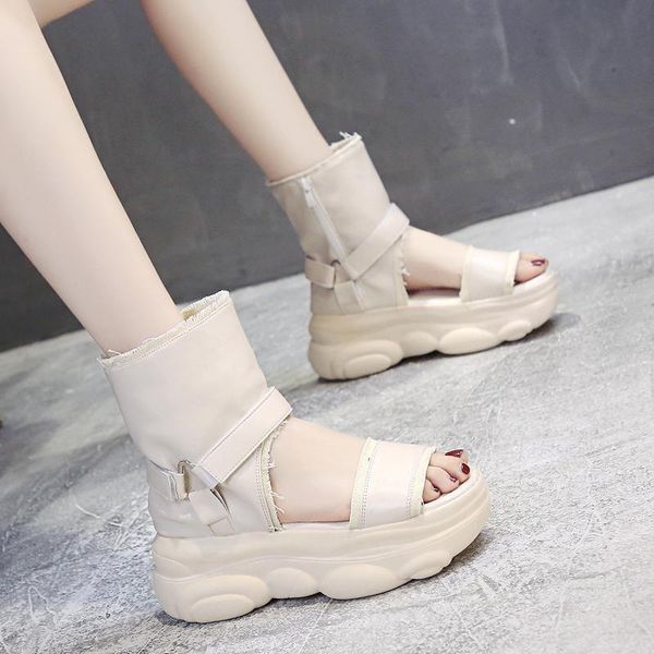 boots women 2021 shoes zipper luxury designer elegant summer wedge lolita high heel fashion scandals back strap pu basic so, Black
boots women 2021 shoes zipper luxury designer elegant summer wedge lolita high heel fashion scandals back strap pu basic so, Black