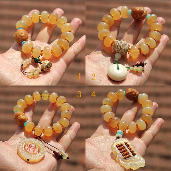tibet natural fidelity with blood abacus round sheep horn buddha bead bracelet, Golden;silver
tibet natural fidelity with blood abacus round sheep horn buddha bead bracelet, Golden;silver