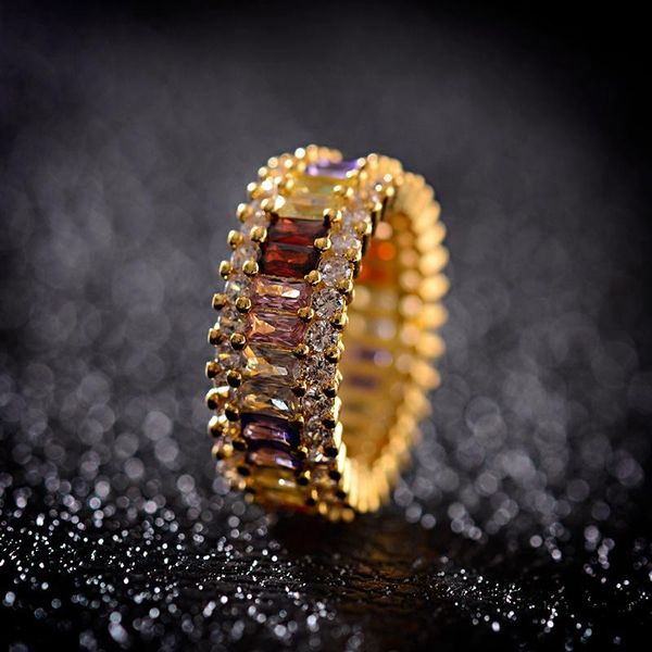 wedding rings gold color unique design cubic zirconia rainbow ring for women girls fashion engagement party charm female jewelry gift, Slivery;golden
wedding rings gold color unique design cubic zirconia rainbow ring for women girls fashion engagement party charm female jewelry gift, Slivery;golden