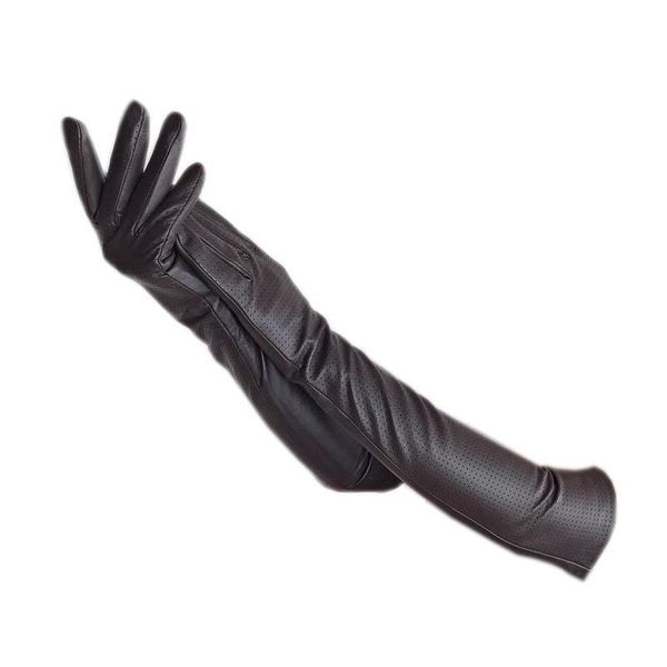 five fingers gloves winter ladies fashion elbow sheepskin brown punched leather 50 cm long to keep warm driving dress banq, Blue;gray
five fingers gloves winter ladies fashion elbow sheepskin brown punched leather 50 cm long to keep warm driving dress banq, Blue;gray
