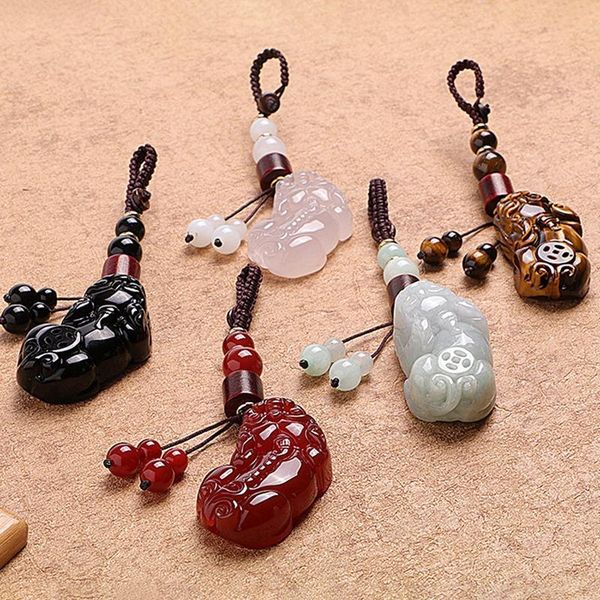 keychains jade pixiu car keychain lucky and peaceful men's pendant ornament animal keyring gift for friend 2.3*3.6cm, Silver
keychains jade pixiu car keychain lucky and peaceful men's pendant ornament animal keyring gift for friend 2.3*3.6cm, Silver