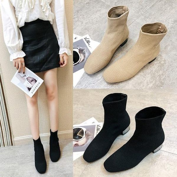 boots 2021 autumn winter sock short ankle for women shoes woman square toe block mid heels plus size ladies, Black
boots 2021 autumn winter sock short ankle for women shoes woman square toe block mid heels plus size ladies, Black