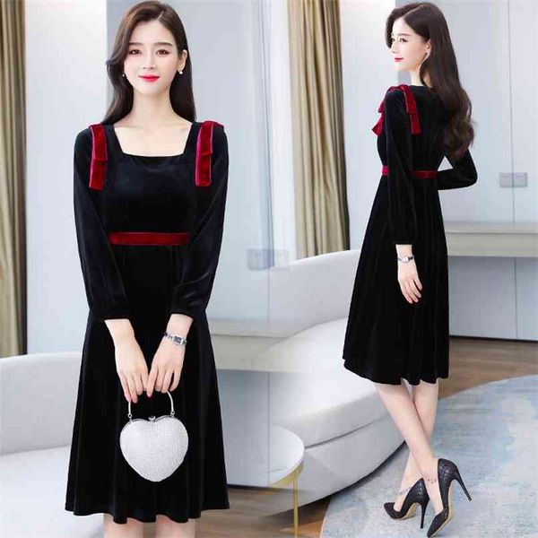 vintage black gold velvet midi dress autumn winter warm 3xl plus size casual chic women bodycon party runway vestidos 210528, Black;gray
vintage black gold velvet midi dress autumn winter warm 3xl plus size casual chic women bodycon party runway vestidos 210528, Black;gray