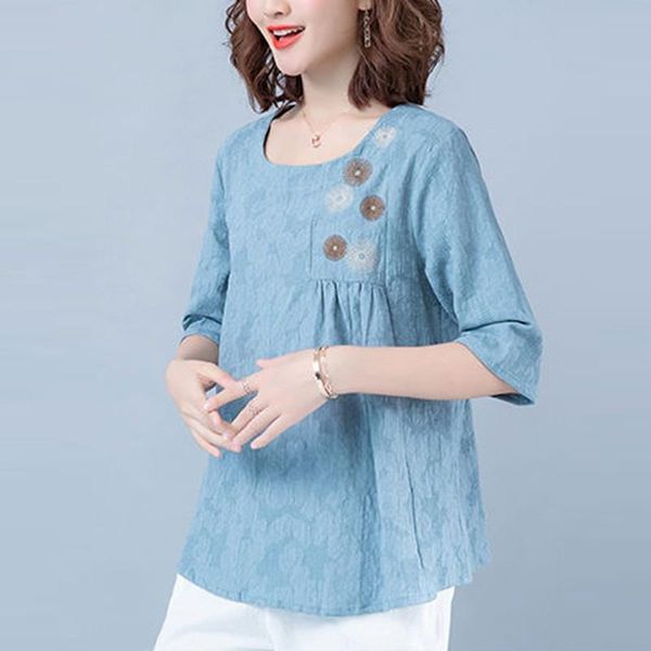 women's blouses & shirts oversized cotton linen shirt women summer loose casual 2021 korean vintage floral embroidery woman p1261, White
women's blouses & shirts oversized cotton linen shirt women summer loose casual 2021 korean vintage floral embroidery woman p1261, White