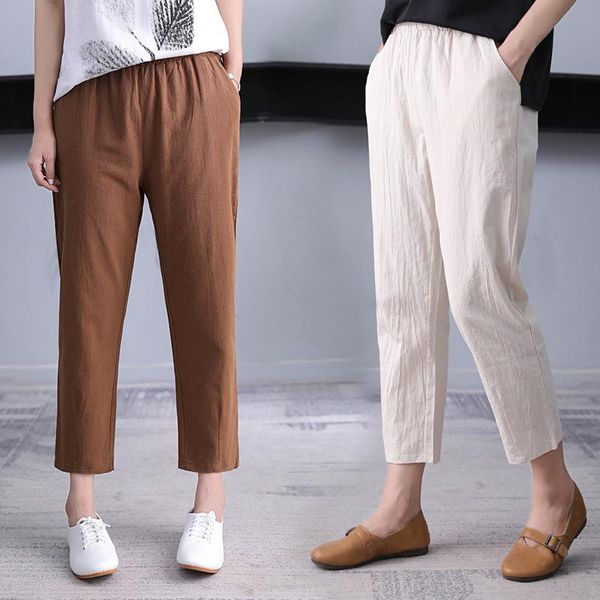 running pants cotton linen women spring summer large size solid color harem elastic waist loose casual woman's trousers, Black;blue
running pants cotton linen women spring summer large size solid color harem elastic waist loose casual woman's trousers, Black;blue