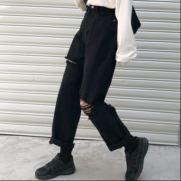 women jean vintage loose jeans black straight wide leg high waist ripped for pants mom boyfriends, Blue
women jean vintage loose jeans black straight wide leg high waist ripped for pants mom boyfriends, Blue