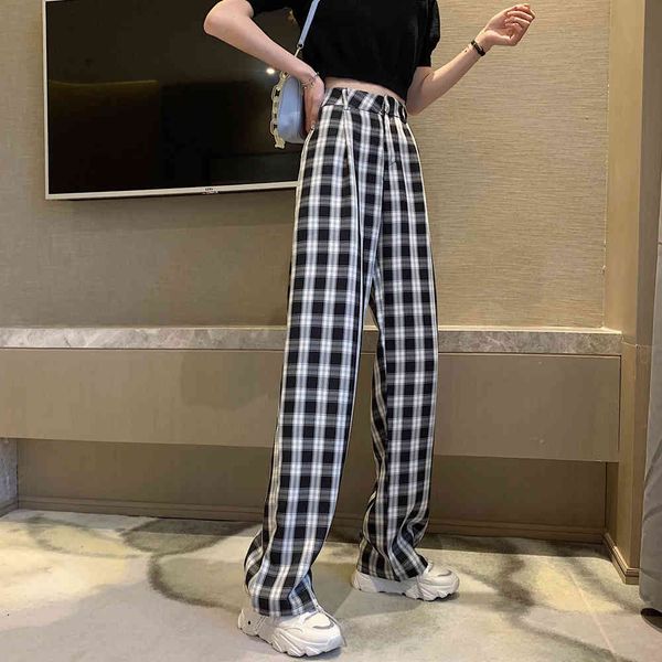 plaid pants women's summer loose straight high waist drape retro net red long wide-leg pants sweatpants women 210522, Black;white
plaid pants women's summer loose straight high waist drape retro net red long wide-leg pants sweatpants women 210522, Black;white