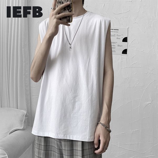 iefb summer sleeveless white tee men's lightweight loose solid color round collar causal mid length tank tpps for male 9y6748 210524, Black;white
iefb summer sleeveless white tee men's lightweight loose solid color round collar causal mid length tank tpps for male 9y6748 210524, Black;white