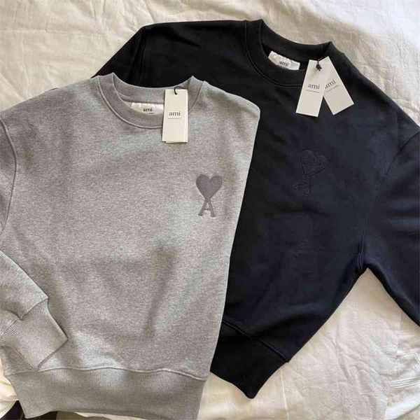poison home develops correct version of ami french tide brand big love peach heart embroidery men's and women's loose sweater, Black
poison home develops correct version of ami french tide brand big love peach heart embroidery men's and women's loose sweater, Black