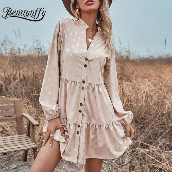 casual dresses benuynffy notched neck polka dot smock dress women autumn long sleeve loose single breasted mini ladies 2021, Black;gray
casual dresses benuynffy notched neck polka dot smock dress women autumn long sleeve loose single breasted mini ladies 2021, Black;gray