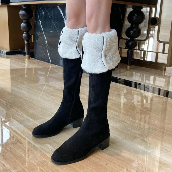 boots fashion snow women suede zipper over the knee warm winter round toe long comfort low heel shoes woman, Black
boots fashion snow women suede zipper over the knee warm winter round toe long comfort low heel shoes woman, Black