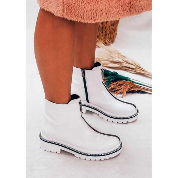boots white color pu leather patent season 2021 winter autmn fashion stylish standard mold zipper lady women female shoes, Black
boots white color pu leather patent season 2021 winter autmn fashion stylish standard mold zipper lady women female shoes, Black
