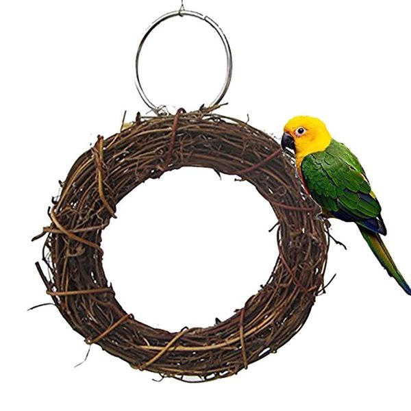 other bird supplies 15cm creative features pet cage accessories playing perch rattan woven standing hanging swing toy for parrot
other bird supplies 15cm creative features pet cage accessories playing perch rattan woven standing hanging swing toy for parrot