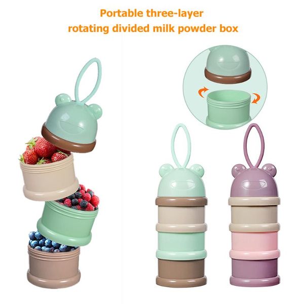 storage bottles & jars 3 layers baby food box essential portable rotating milk powder container kids cartoon bear style tool
storage bottles & jars 3 layers baby food box essential portable rotating milk powder container kids cartoon bear style tool