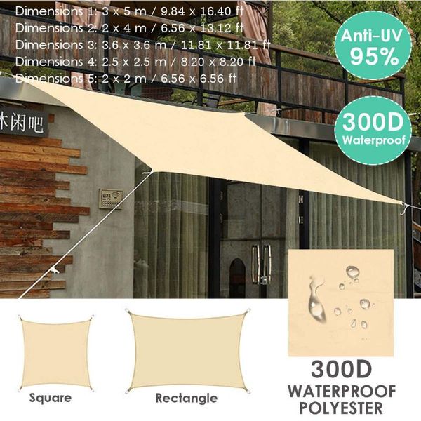 shade 5 sizes waterproof awning sunshade sun sail for outdoor garden beach camping patio pool canopy tent shelter
shade 5 sizes waterproof awning sunshade sun sail for outdoor garden beach camping patio pool canopy tent shelter