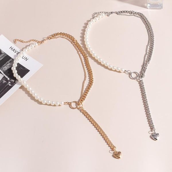 pendant necklaces creative asymmetric pearl necklace for women alloy tassel heart pendants chains collier trendy design jewelry, Silver
pendant necklaces creative asymmetric pearl necklace for women alloy tassel heart pendants chains collier trendy design jewelry, Silver