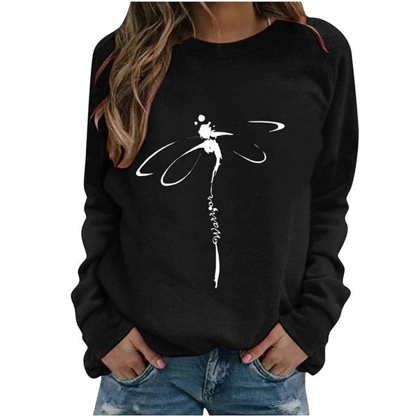 women's hoodies & sweatshirts women sweatshirt dragonfly letter print o-neck long sleeve vintage pullovers female girls casual autumn w, Black
women's hoodies & sweatshirts women sweatshirt dragonfly letter print o-neck long sleeve vintage pullovers female girls casual autumn w, Black