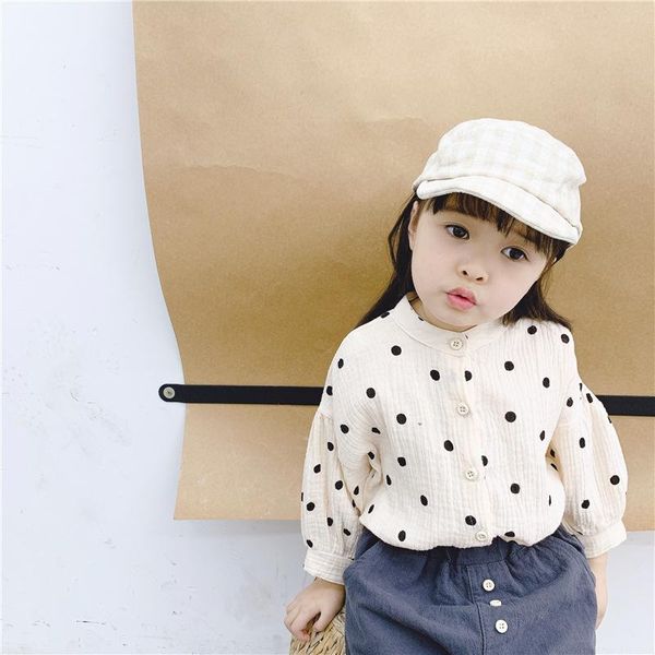 shirts owligbaby 2021 style girls cotton dots shirt spring fashion blouse 1-6t, White;black
shirts owligbaby 2021 style girls cotton dots shirt spring fashion blouse 1-6t, White;black