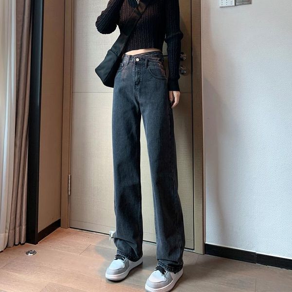 women's jeans 2021 autumn chic loose trousers for women high waist button female wide leg denim pants, Blue
women's jeans 2021 autumn chic loose trousers for women high waist button female wide leg denim pants, Blue