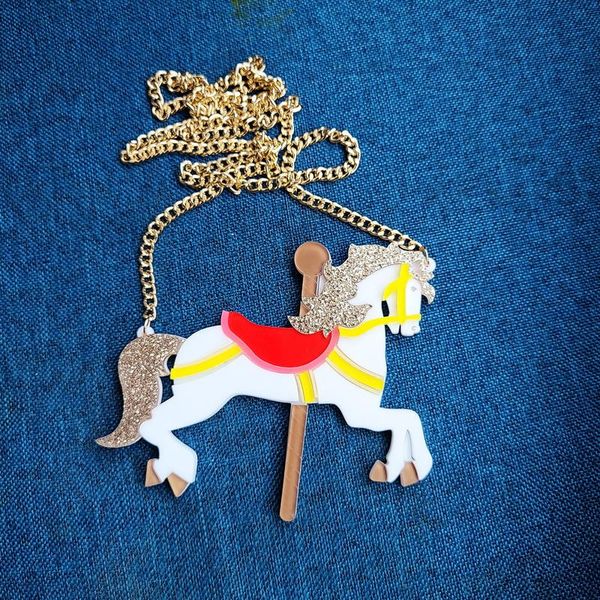 chains acrylic horse necklace big carousel long chain pendant necklaces jewelry accessories 2021, Silver
chains acrylic horse necklace big carousel long chain pendant necklaces jewelry accessories 2021, Silver