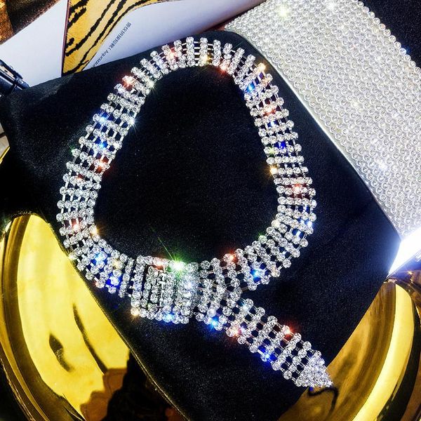 zircon crystal choker necklaces for women geometric collar clavicle chain full rhinestone heart waterdrop statement jewelry gift chokers, Golden;silver
zircon crystal choker necklaces for women geometric collar clavicle chain full rhinestone heart waterdrop statement jewelry gift chokers, Golden;silver