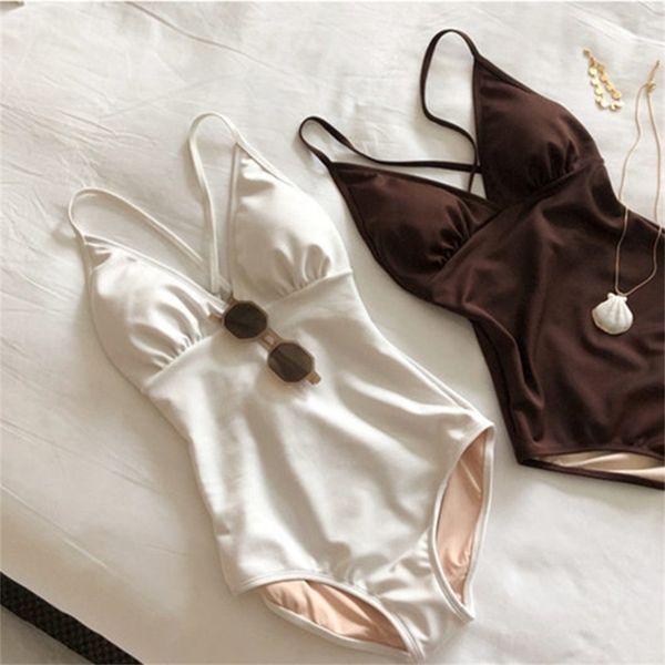 korean style swimwear solid push up swimsuit bathing suit monokini beachwear 210728, White;black
korean style swimwear solid push up swimsuit bathing suit monokini beachwear 210728, White;black