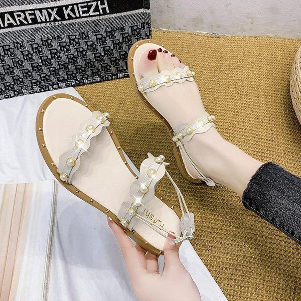 sandals female flats summer lovely pearls simple style wild fashion pearl flat outwear, Black
sandals female flats summer lovely pearls simple style wild fashion pearl flat outwear, Black