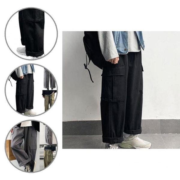 men's pants wide leg trousers non-shrink modern mid waist washable casual men overalls pnts, Black
men's pants wide leg trousers non-shrink modern mid waist washable casual men overalls pnts, Black