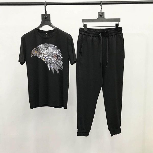 men's tracksuits cotton summer design sets diamond t-shirt tracksuit animal shiny pattern breathable sweatshirt + pants 2 pack, Gray
men's tracksuits cotton summer design sets diamond t-shirt tracksuit animal shiny pattern breathable sweatshirt + pants 2 pack, Gray
