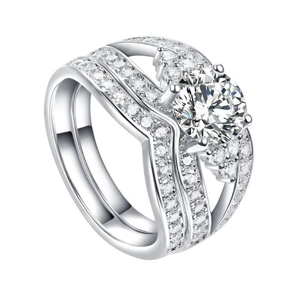 wedding rings real sterling silver jewelry 7mm round engagement prong ring 750 white gold color classic band women set tl-028, Slivery;golden
wedding rings real sterling silver jewelry 7mm round engagement prong ring 750 white gold color classic band women set tl-028, Slivery;golden