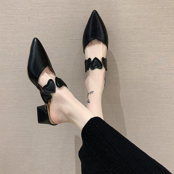 spring/summer pointed toe shoes women slippers fashion heart mules outdoor casual house zandalias de mujer, Black
spring/summer pointed toe shoes women slippers fashion heart mules outdoor casual house zandalias de mujer, Black