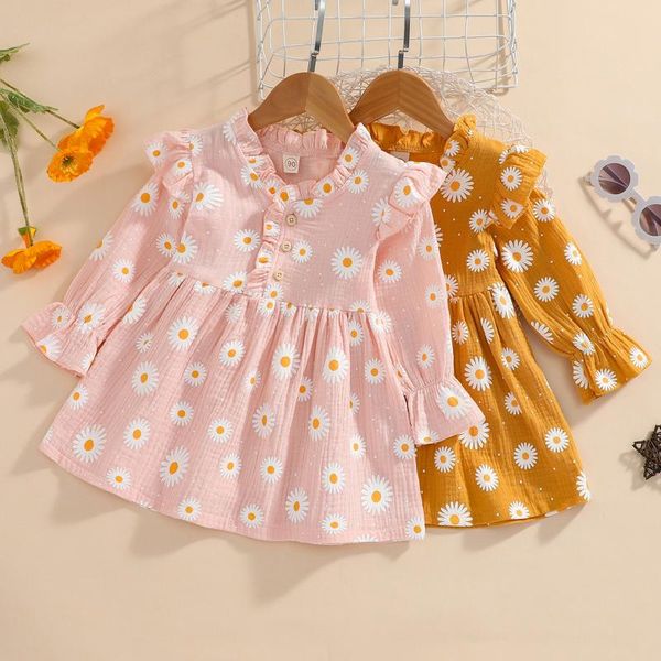 girl's dresses little girl 's casual long sleeve dress, fashionable sweet daisy printed ruffles round neck a-line dress, Red;yellow
girl's dresses little girl 's casual long sleeve dress, fashionable sweet daisy printed ruffles round neck a-line dress, Red;yellow