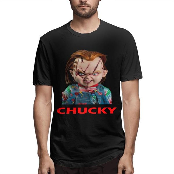 men's t-shirts horror movie chucky classic funny tees short sleeve round collar t-shirt pure cotton party clothing, White;black
men's t-shirts horror movie chucky classic funny tees short sleeve round collar t-shirt pure cotton party clothing, White;black