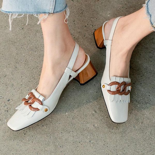 sandals spring summer high heels women pumps genuine leather slingbacks shoes for square toe wedding party dancing woman, Black
sandals spring summer high heels women pumps genuine leather slingbacks shoes for square toe wedding party dancing woman, Black