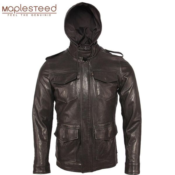 men's leather & faux tanned sheepskin men jacket hood removable soft slim fit genuine skin coat hooded autumn m441, Black
men's leather & faux tanned sheepskin men jacket hood removable soft slim fit genuine skin coat hooded autumn m441, Black