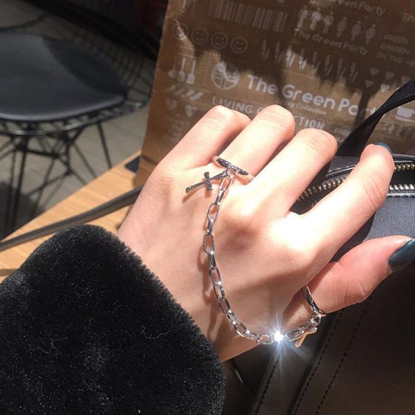 cluster rings punk hip-hop cross ring hand silver color plated retro finger chain adjustable jewelry gift for party, Golden;silver
cluster rings punk hip-hop cross ring hand silver color plated retro finger chain adjustable jewelry gift for party, Golden;silver