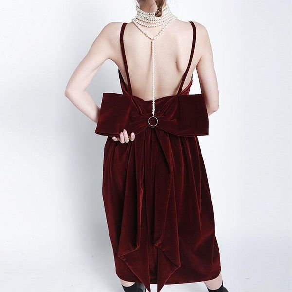 casual dresses backless bow velvet woman sleeveless v neck spaghetti strap dress elegant women party 2021 spring vestidos, Black;gray
casual dresses backless bow velvet woman sleeveless v neck spaghetti strap dress elegant women party 2021 spring vestidos, Black;gray