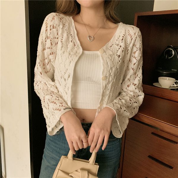 comelkorean elegant vintage hollow out floral crochet white lace summer blouses women crop women shirts cardigan 210515
comelkorean elegant vintage hollow out floral crochet white lace summer blouses women crop women shirts cardigan 210515