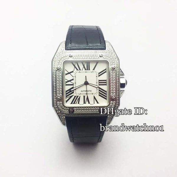 fashion brand 100xl men square watches diamond automatic watches fashion mens santo watches, Slivery;brown
fashion brand 100xl men square watches diamond automatic watches fashion mens santo watches, Slivery;brown
