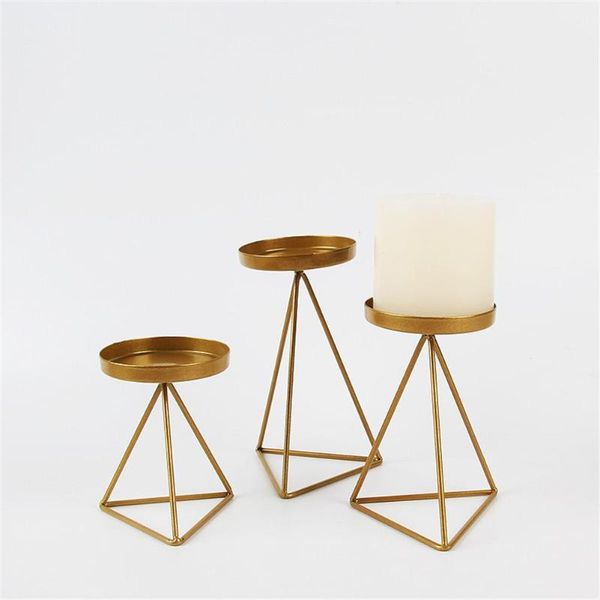 candle holders triangular tetrahedron candlestick, geometric iron cup tray and round gold base for home decoration
candle holders triangular tetrahedron candlestick, geometric iron cup tray and round gold base for home decoration