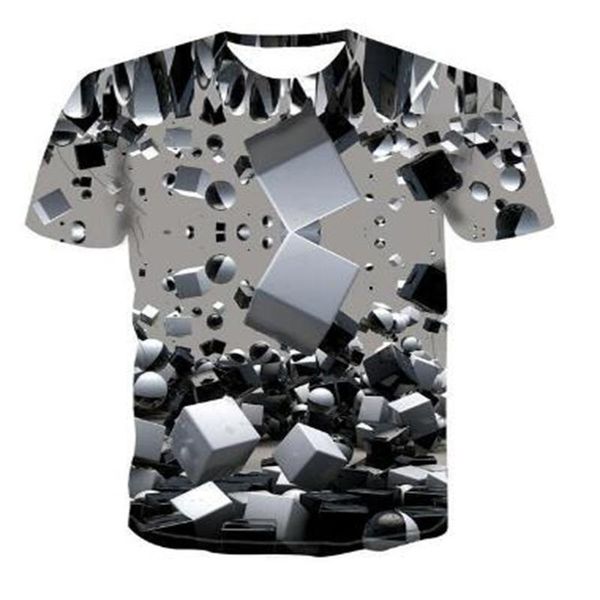men's t-shirts three-dimensional 3d square t-shirt fashion round neck short-sleeved harajuku casual shirt, White;black
men's t-shirts three-dimensional 3d square t-shirt fashion round neck short-sleeved harajuku casual shirt, White;black