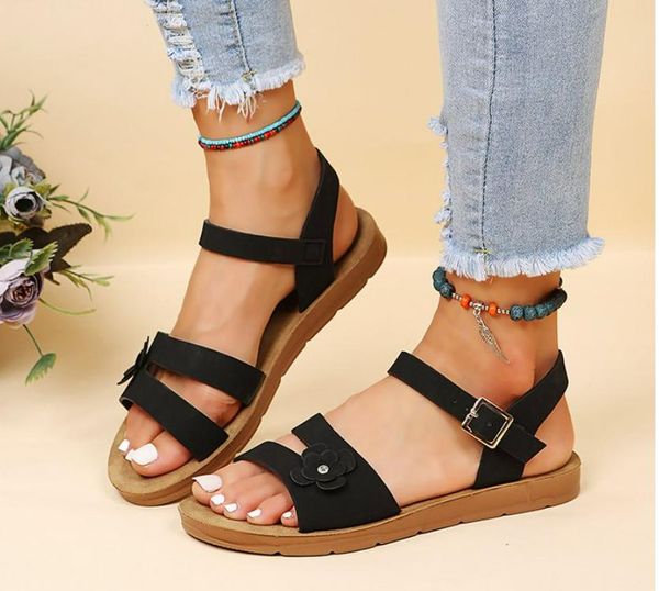 sandals fashion women comfort pu sandal summer flat plus size 35-43 shoes, Black
sandals fashion women comfort pu sandal summer flat plus size 35-43 shoes, Black