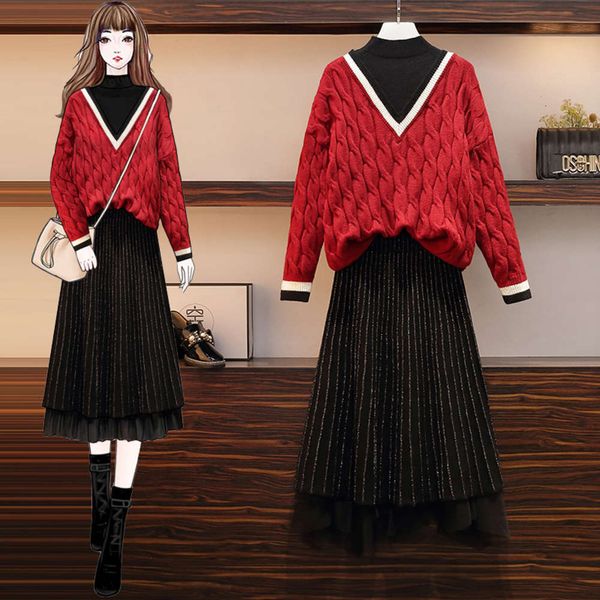 women's sweaters sweaters women's clothing winter western style fake two pieces red sweater knitted skirt slim suit e5bt, White;black
women's sweaters sweaters women's clothing winter western style fake two pieces red sweater knitted skirt slim suit e5bt, White;black