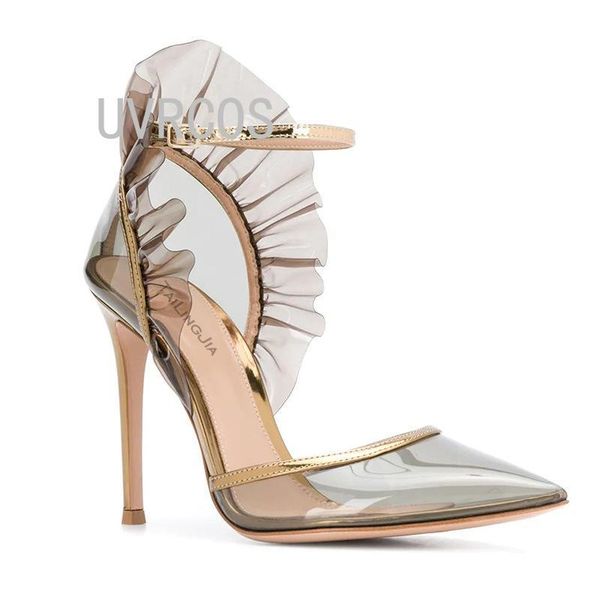 sandals mesh decoration gray transparent pvc stiletto heel pointed toe one word strap women's party shoes 2021 summer style, Black
sandals mesh decoration gray transparent pvc stiletto heel pointed toe one word strap women's party shoes 2021 summer style, Black