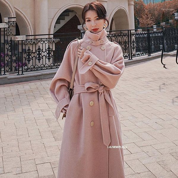 women's wool & blends 2021 winter fashion women jacket solid color woolen coat female long korean version loose double breasted pink bl, Black
women's wool & blends 2021 winter fashion women jacket solid color woolen coat female long korean version loose double breasted pink bl, Black