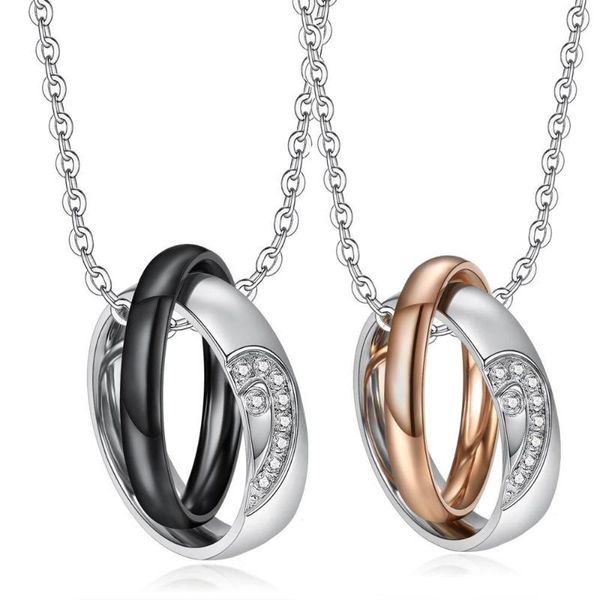 pendant necklaces half love heart rhinestone couple necklace stainless steel for lover women men jewelry valentine's day gift, Silver
pendant necklaces half love heart rhinestone couple necklace stainless steel for lover women men jewelry valentine's day gift, Silver